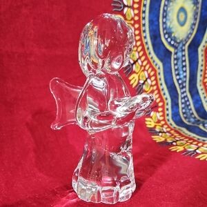 Beautiful Signed Art Glass Angel by FM Konstglas Ronneby, Sweden